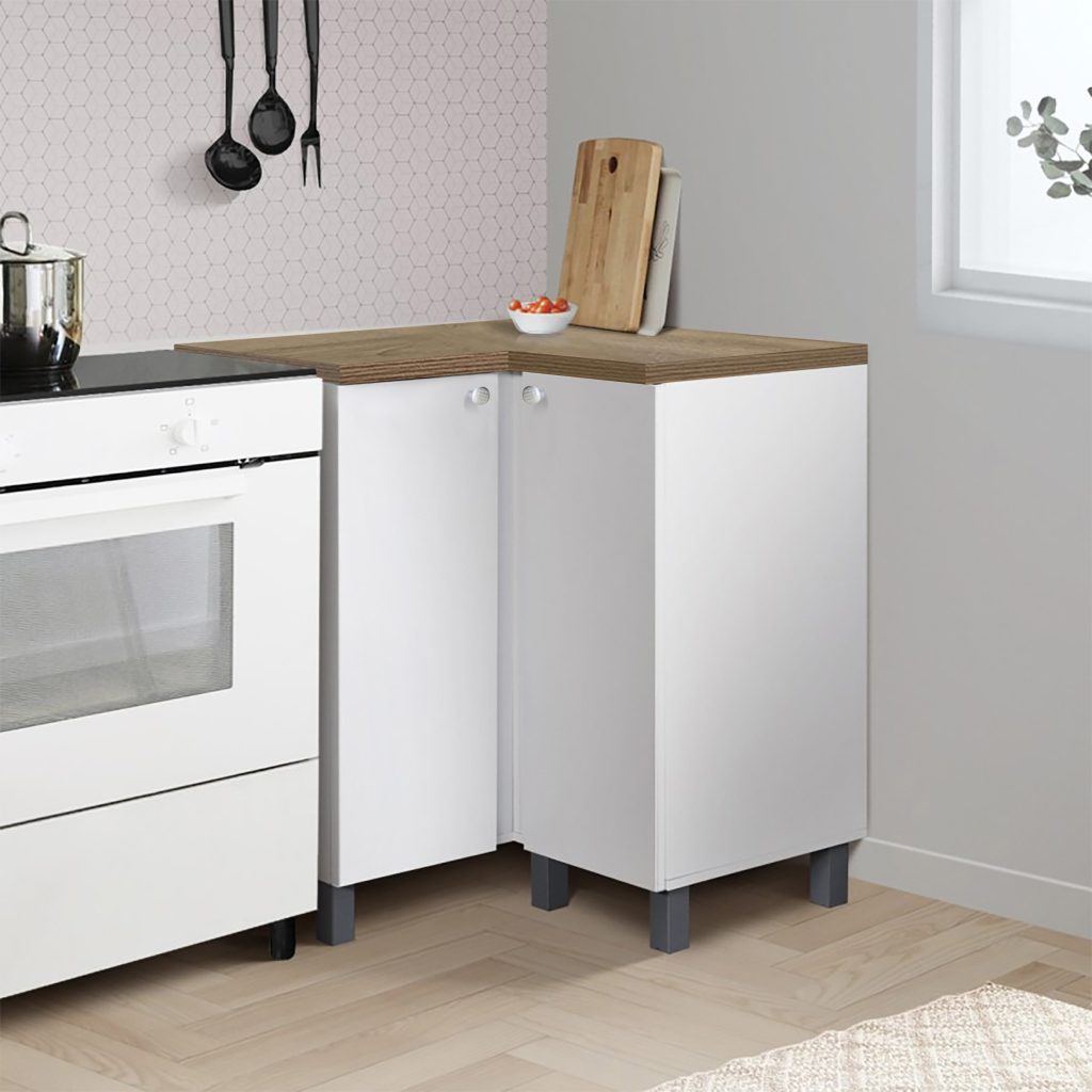 Kitchen Set Kayu Modern Minimalis | Nebraska Bawah Sudut – Kirana Furniture