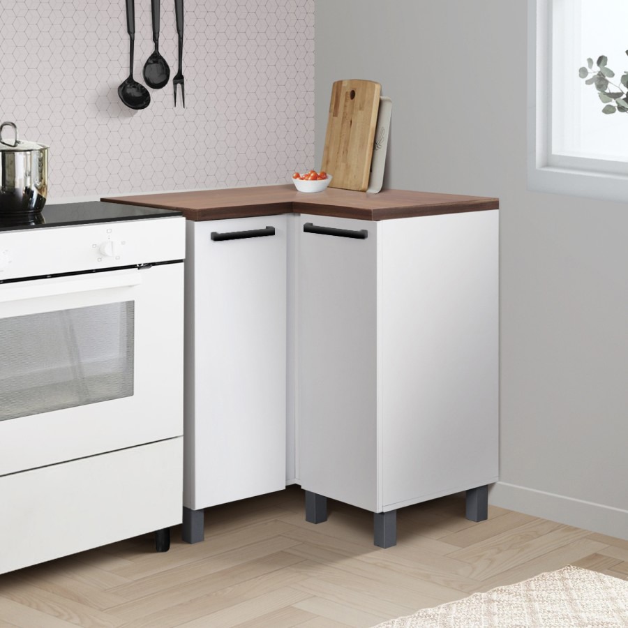 Kitchen Set Kayu Nebraska – Bawah 2 Pintu Sudut – Kirana Furniture