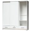 Bergen - Lemari 3 Pintu Sliding (White Glossy) - Gambar 4