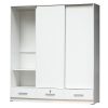 Bergen - Lemari 3 Pintu Sliding (White Glossy) - Gambar 2