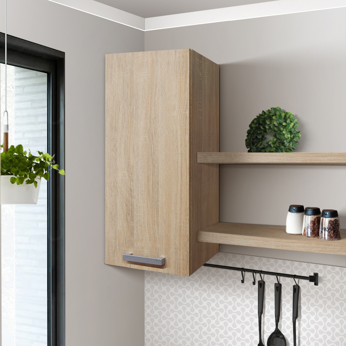 Kitchen Set Kayu Modern Minimalis | Denver Atas 30cm – Kirana Furniture