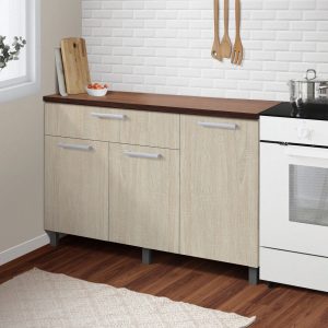 Kitchen Set Kayu Modern Minimalis | Denver Atas 3 Pintu – Kirana Furniture