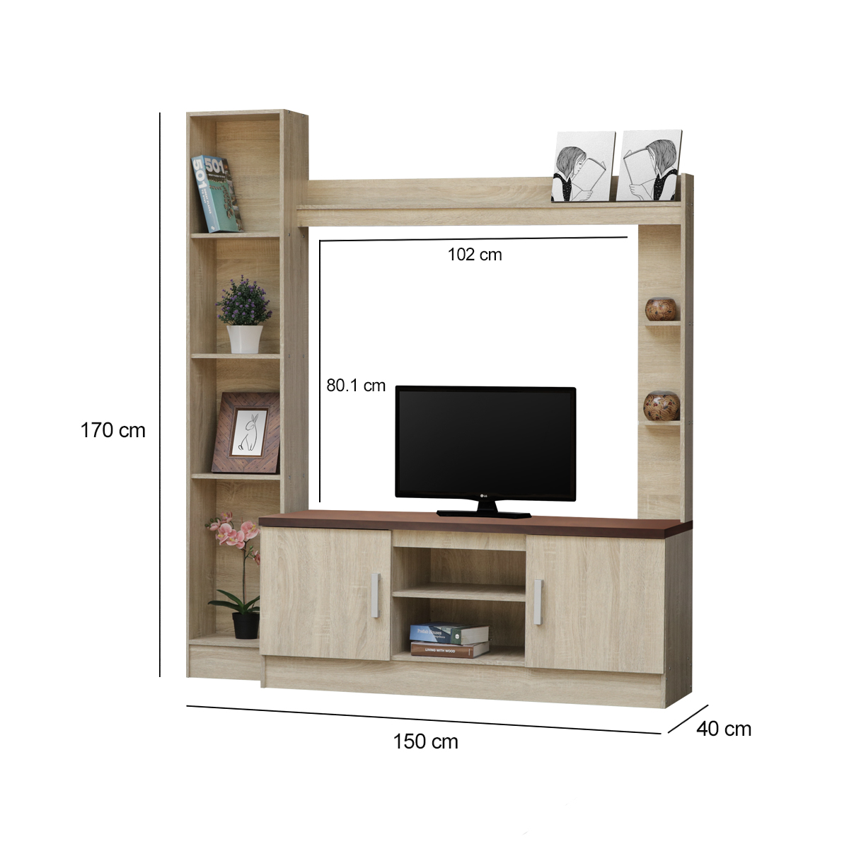 Meja TV Kayu Minimalis Modern | Florida – Kirana Furniture - Gambar 2