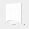 Bergen - Lemari 3 Pintu Sliding (White Glossy) - Gambar 5