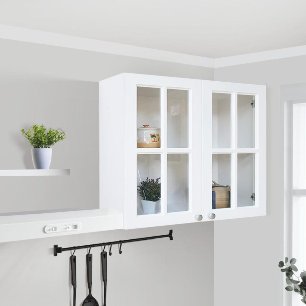 Kitchen Set Kayu Modern Minimalis | Nebraska 2 Pintu Full Kaca – Kirana Furniture