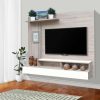 Tallinn - Wall Unit Kayu Backdrop TV (Sonoma White) - Gambar 2