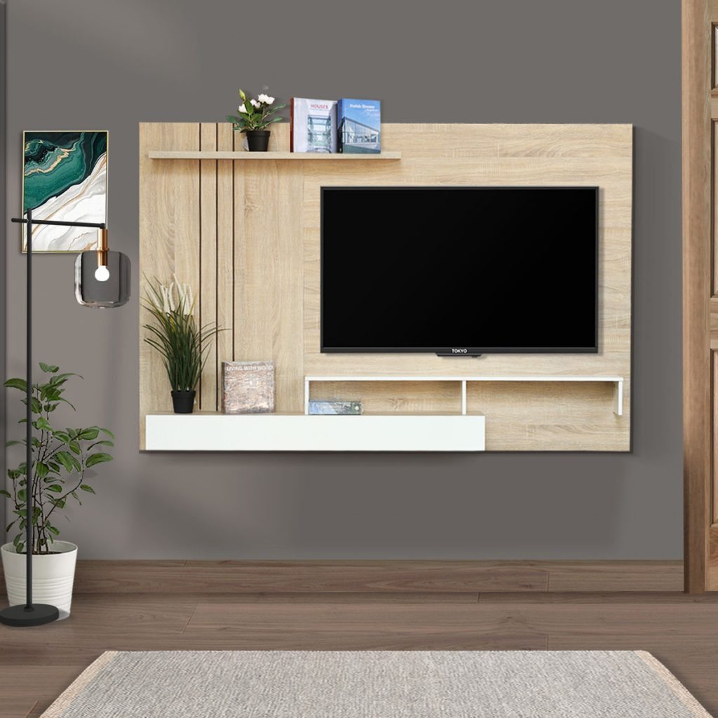 Backdrop TV Kayu Minimalis Modern | Tallinn 180 - Kirana Furniture