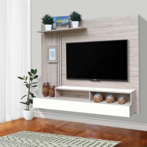 Backdrop TV Kayu Minimalis Modern | Tallinn 160 - Kirana Furniture