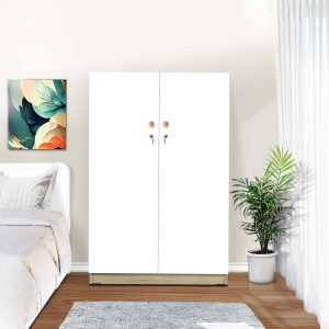 Lemari Pakaian Kayu Mini Minimalis Modern | Hayden Wardrobe – Kirana Furniture