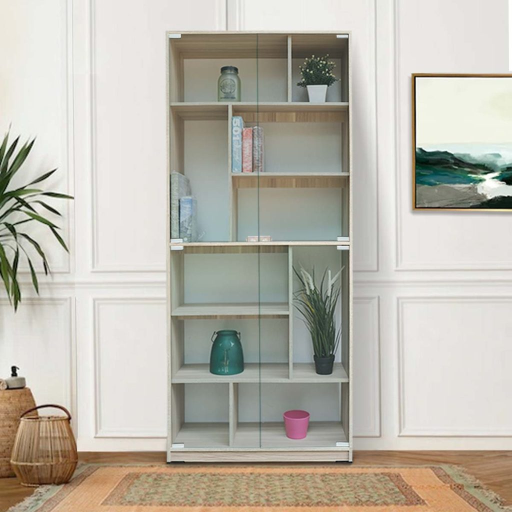 Rak Buku Kayu Minimalis Modern | Hawaii Kaca - Kirana Furniture