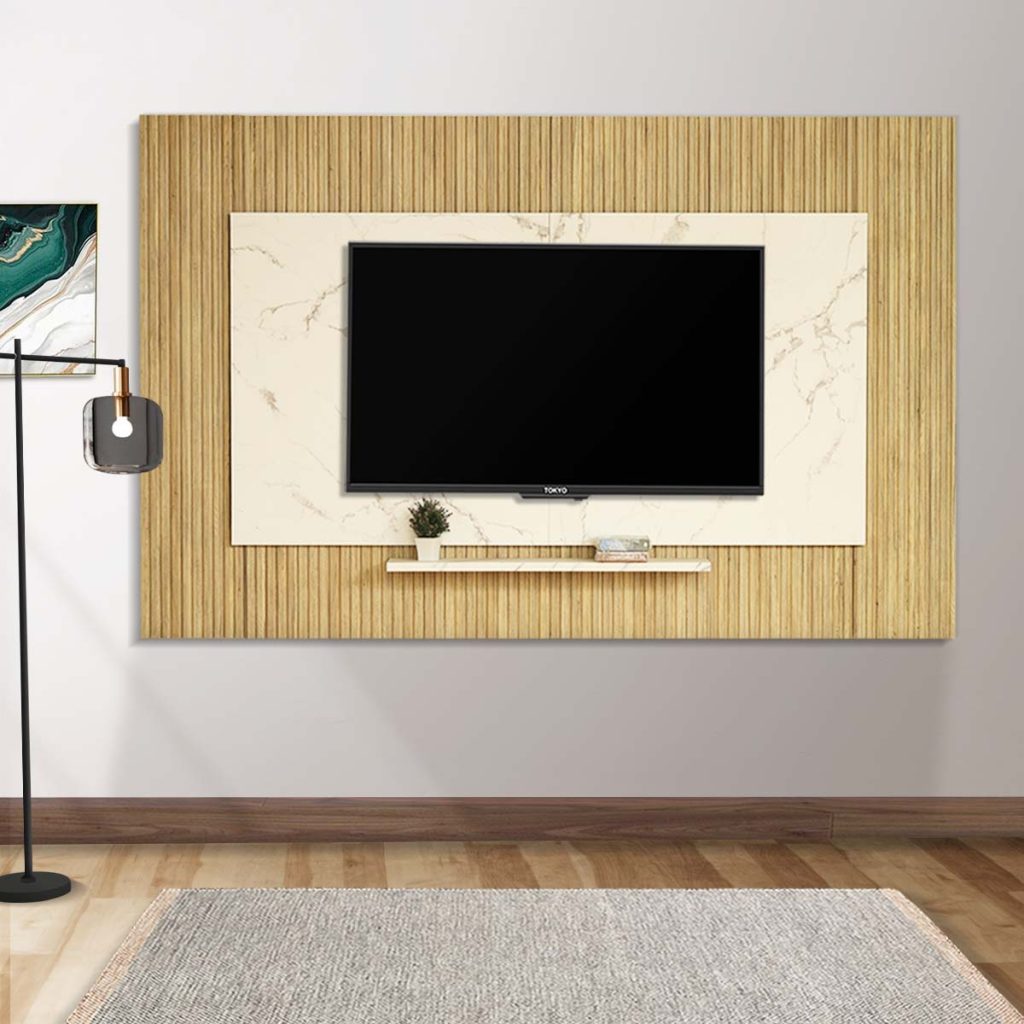 Backdrop TV Kayu Minimalis Modern | Danbury - Kirana Furniture