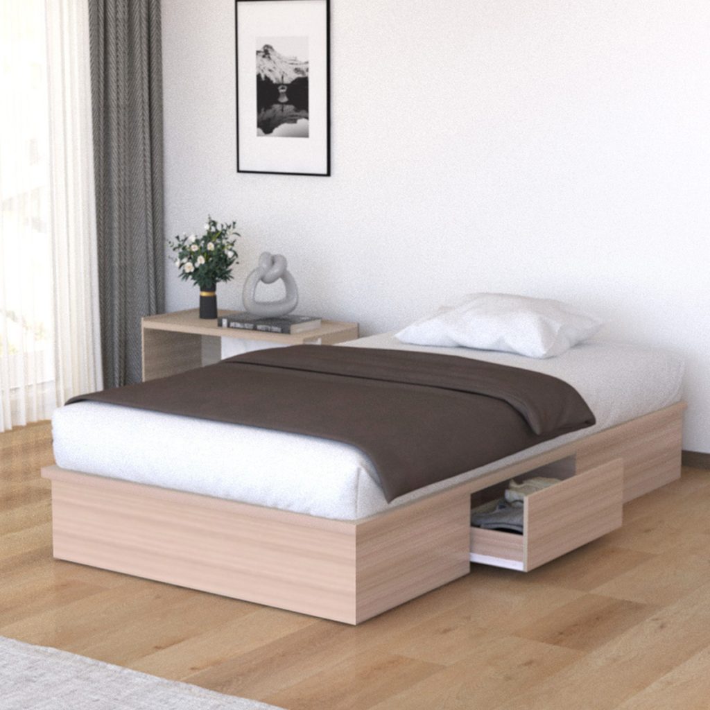 Divan Set Kayu Minimalis Modern | Clay Divan 120 - Kirana Furniture