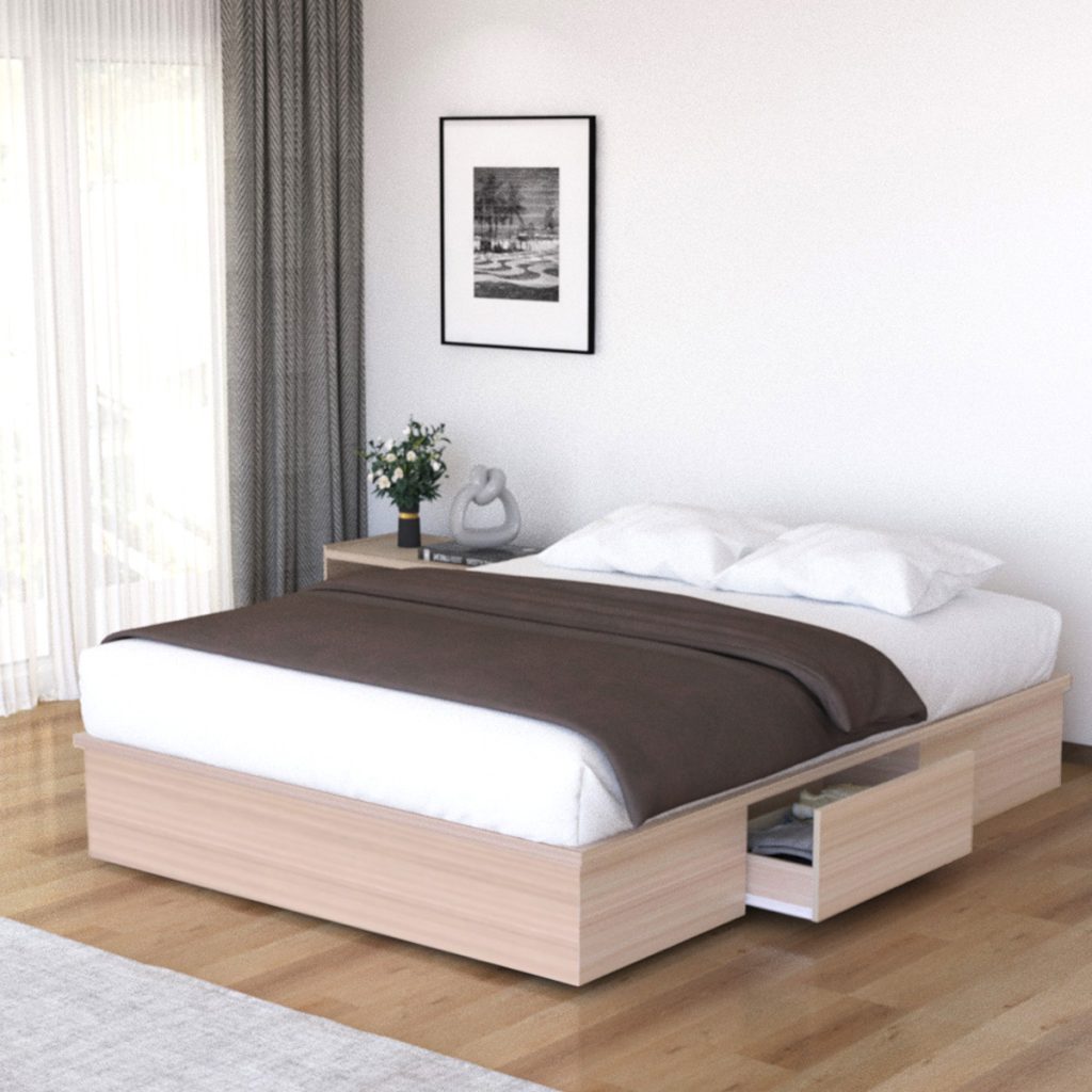 Divan Set Kayu Minimalis Modern | Clay Divan 160 - Kirana Furniture