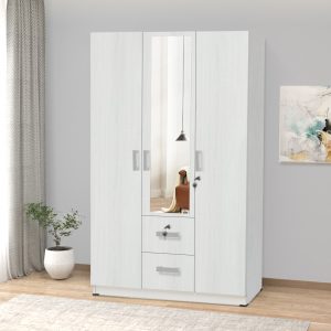 Lemari Pakaian Kayu Minimalis Modern | Tea Wardrobe – Kirana Furniture