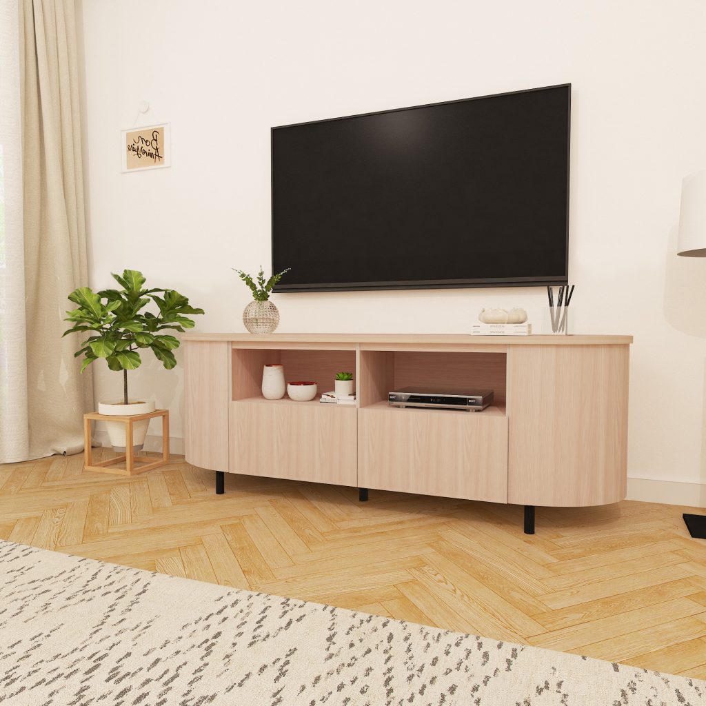 Meja TV Kayu Minimalis Modern | Cardiff – Kirana Furniture