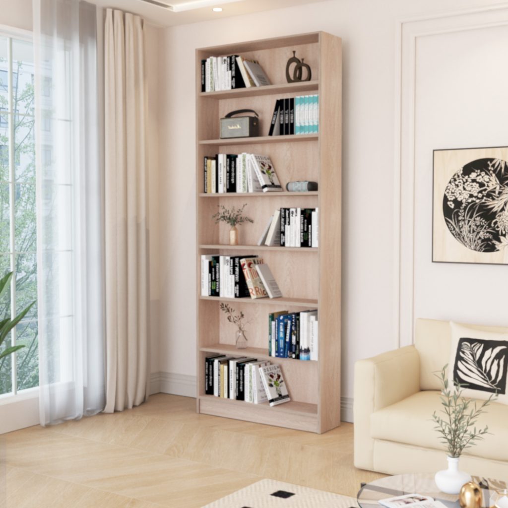 Rak Buku Kayu Minimalis Modern | Sofia - Kirana Furniture