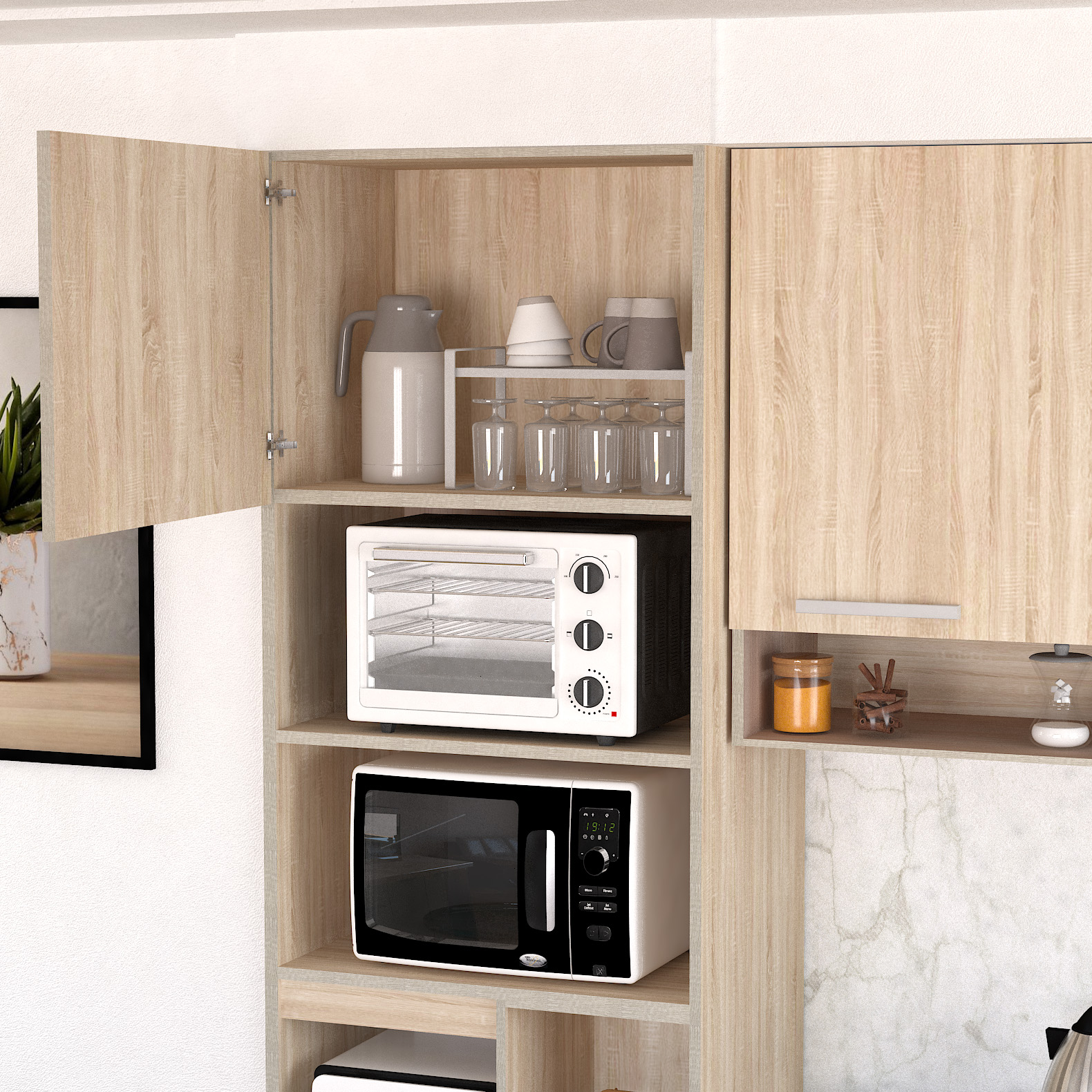 Kitchen Set Kayu Modern Minimalis | Denver Tall – Kirana Furniture - Gambar 5