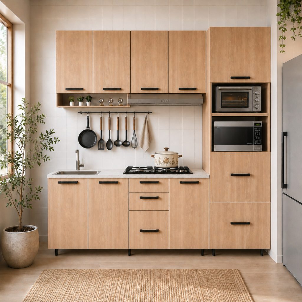 Kitchen Set Kayu Minimalis Modern | Queens - Kirana Furniture