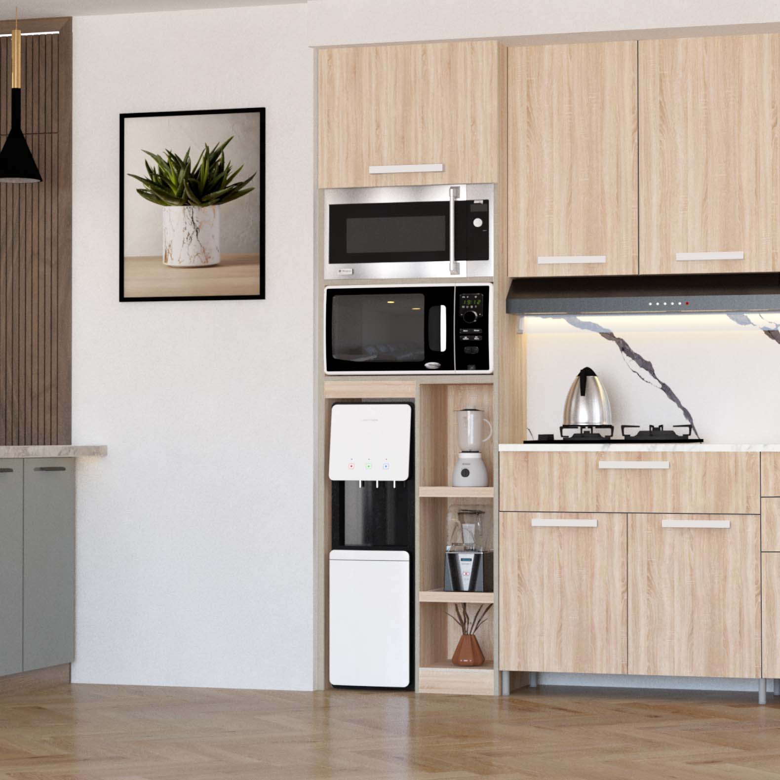 Kitchen Set Kayu Modern Minimalis | Denver Tall – Kirana Furniture