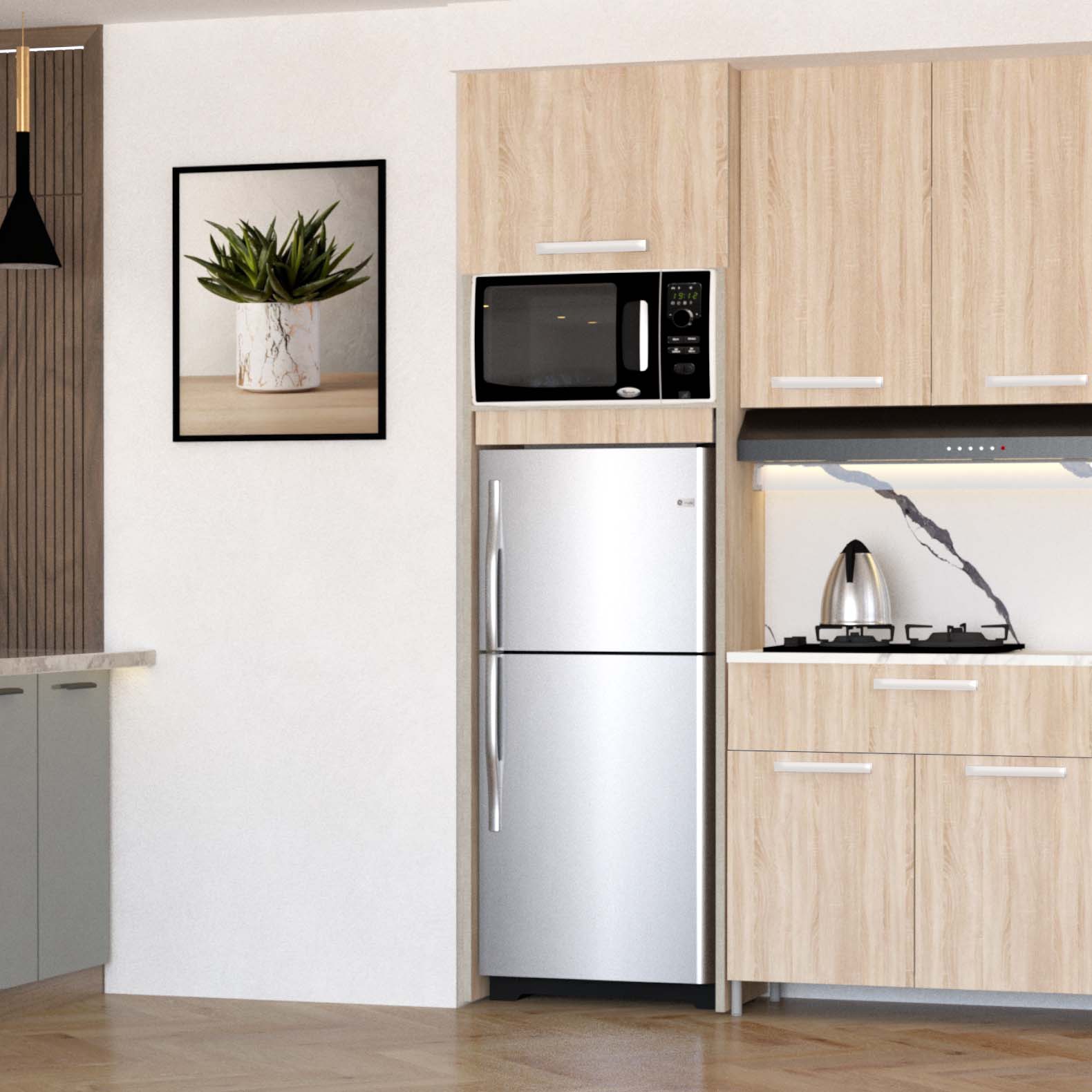 Kitchen Set Kayu Modern Minimalis | Denver Tall – Kirana Furniture - Gambar 7