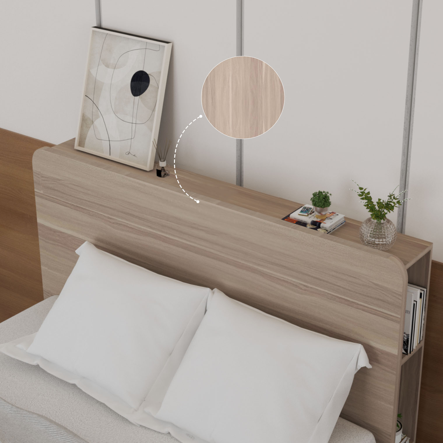 Perth - Headboard Kayu - Gambar 3