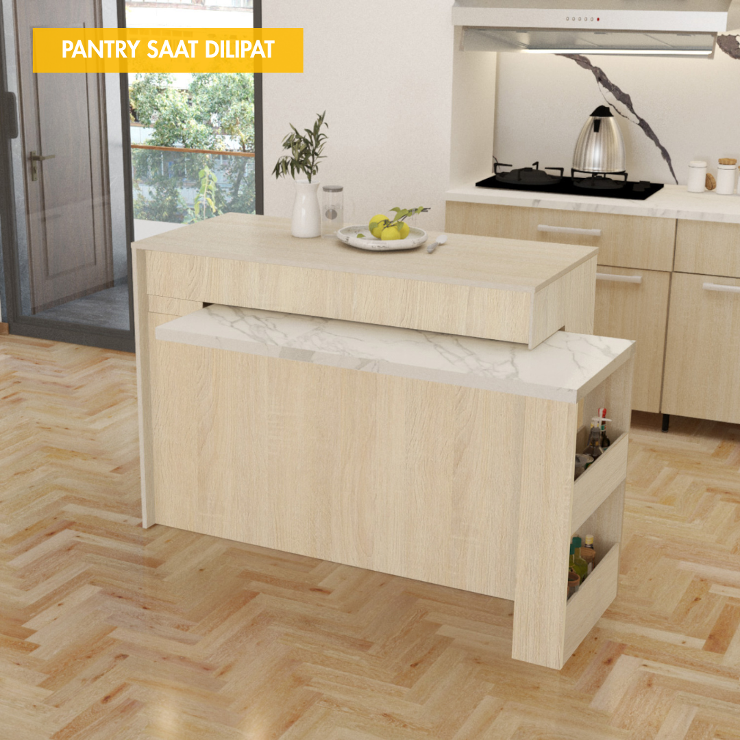 Kitchen Set Kayu Modern Minimalis | Denver Pantry – Kirana Furniture - Gambar 8