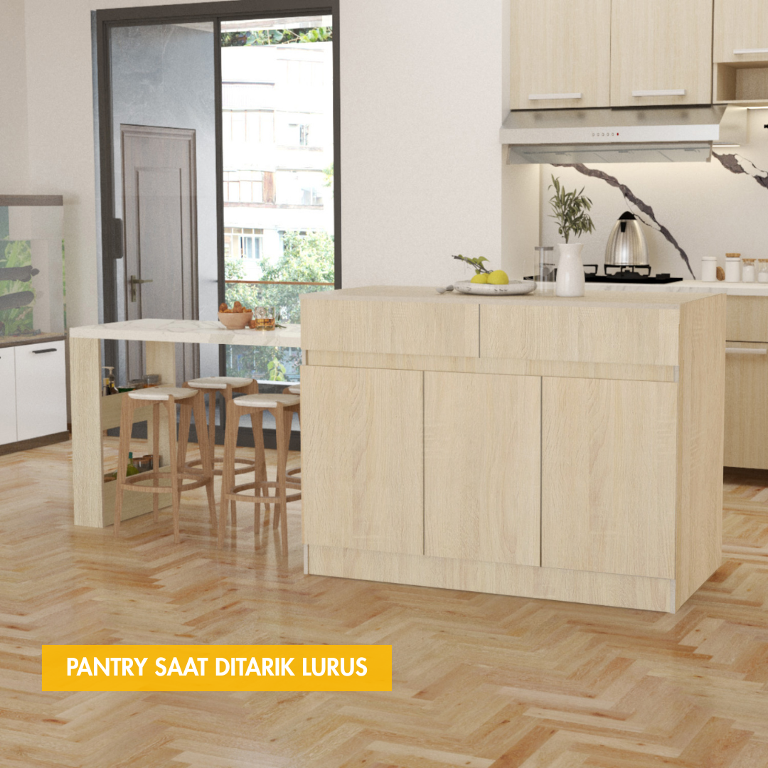 Kitchen Set Kayu Modern Minimalis | Denver Pantry – Kirana Furniture - Gambar 7