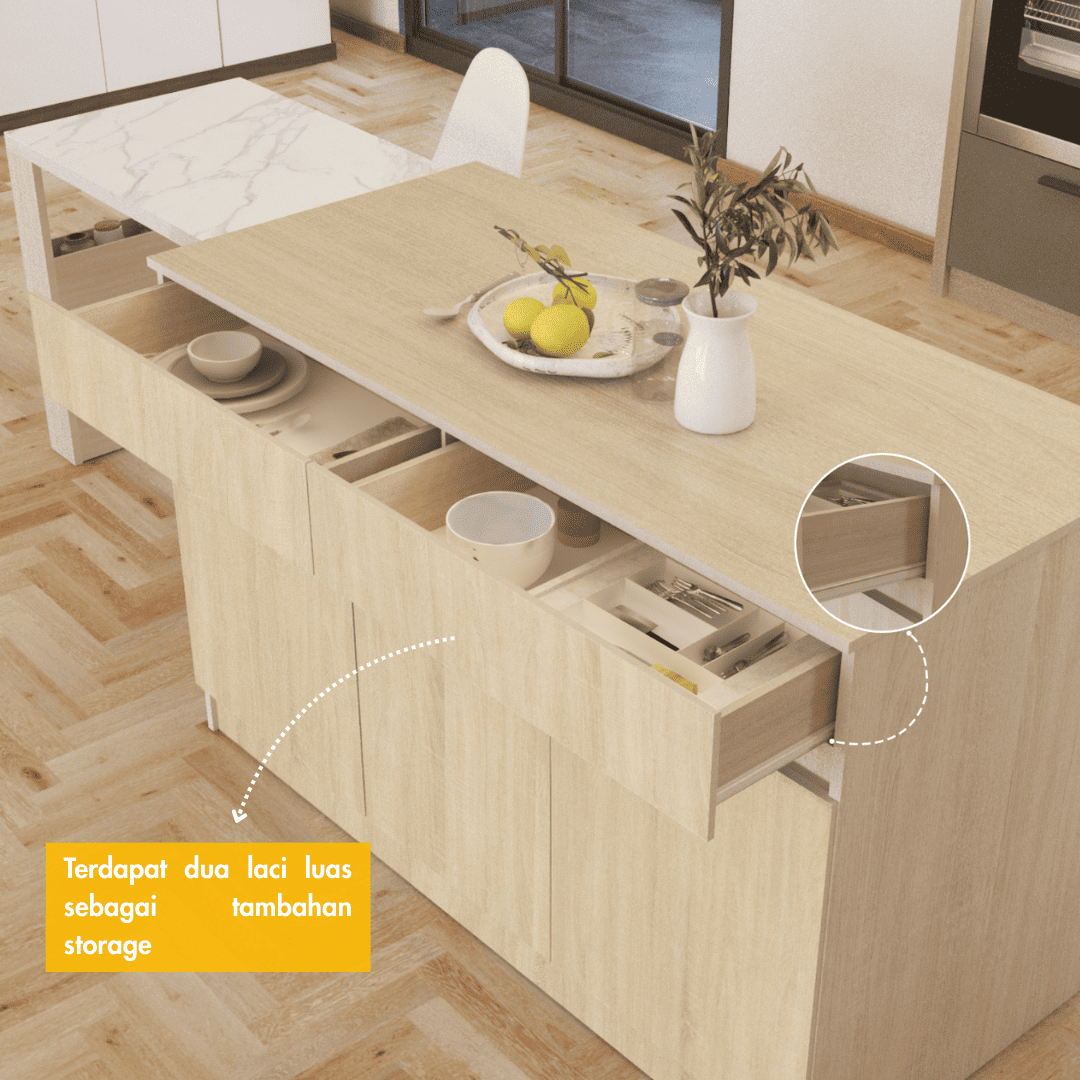 Kitchen Set Kayu Modern Minimalis | Denver Pantry – Kirana Furniture - Gambar 5