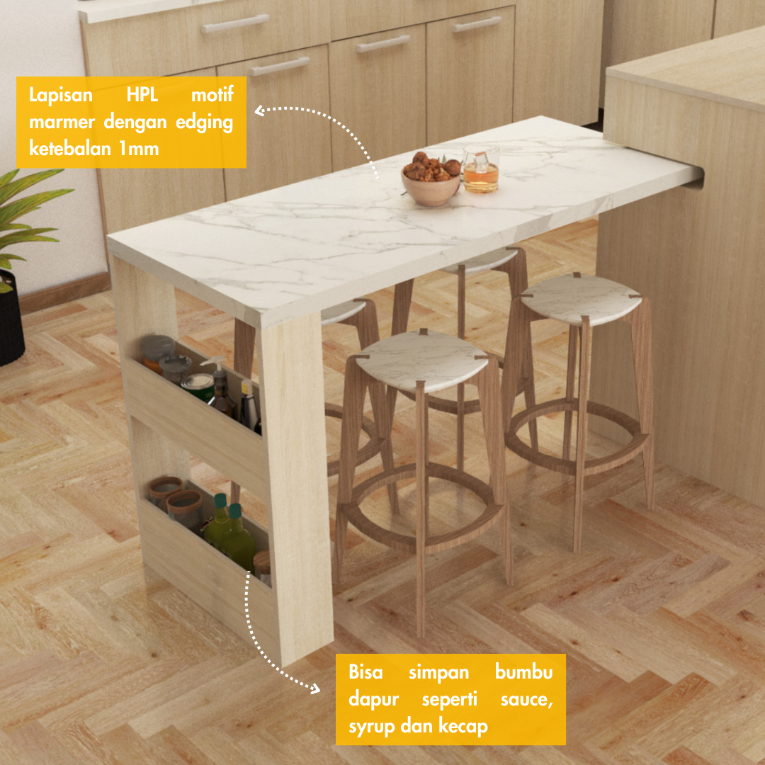 Kitchen Set Kayu Modern Minimalis | Denver Pantry – Kirana Furniture - Gambar 4