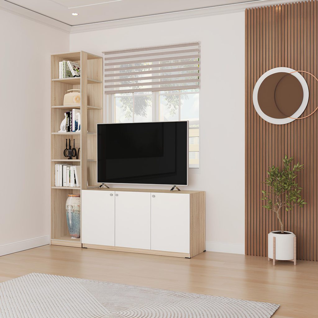 Meja TV Kayu Minimalis Modern | Georgia – Kirana Furniture
