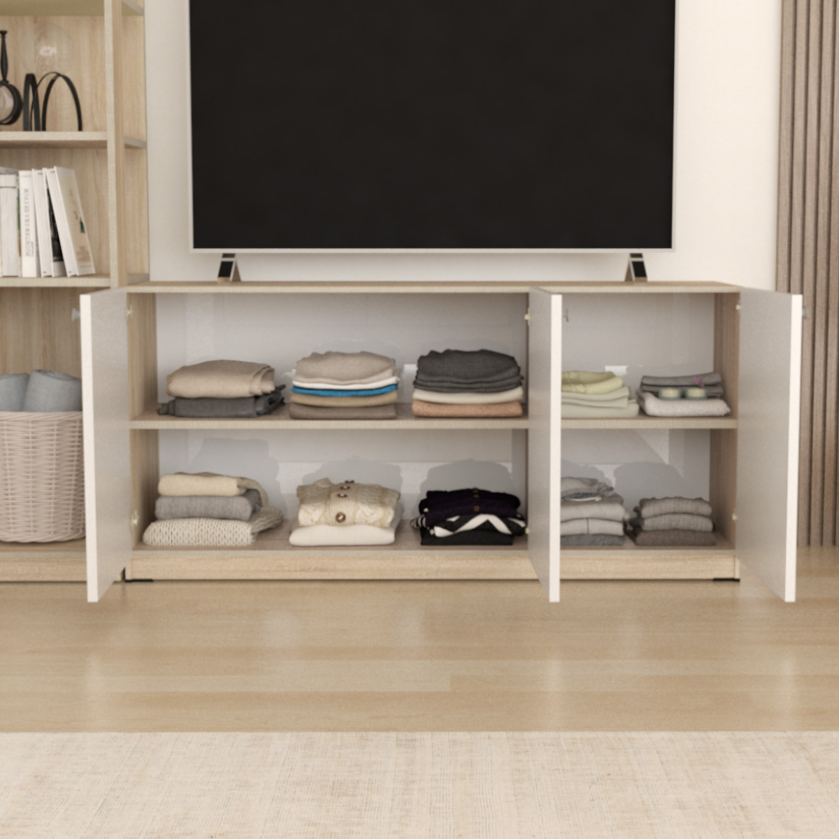 Meja TV Kayu Minimalis Modern | Georgia – Kirana Furniture - Gambar 3