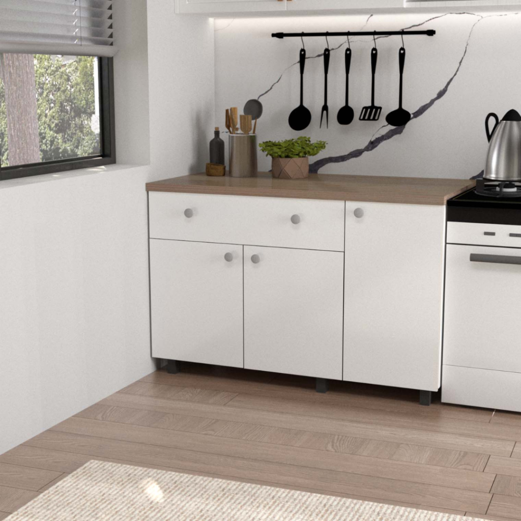 Kitchen Set Kayu Modern Minimalis | Nebraska Bawah 3 Pintu – Kirana Furniture