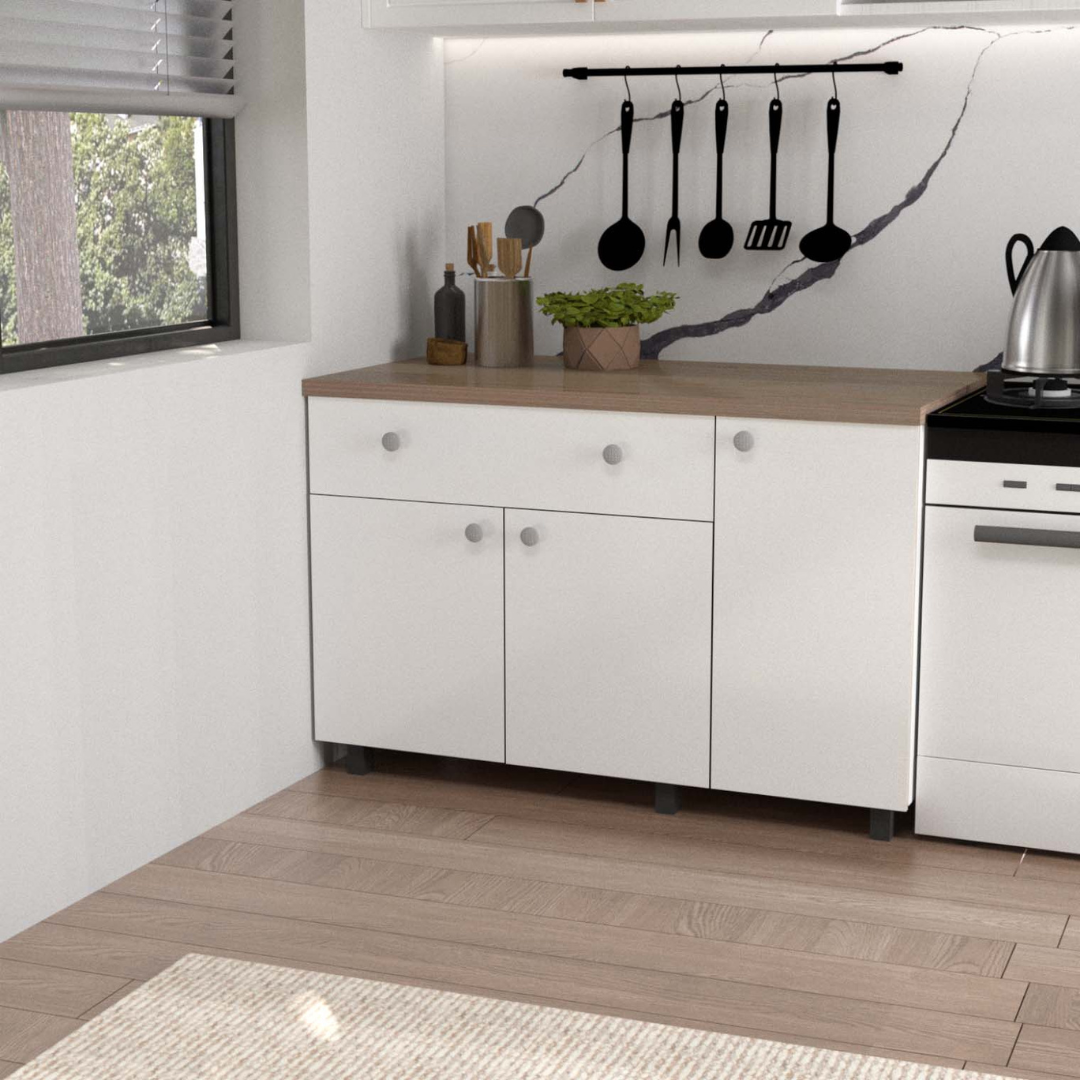 Kitchen Set Kayu Nebraska - Bawah 3 Pintu 120cm