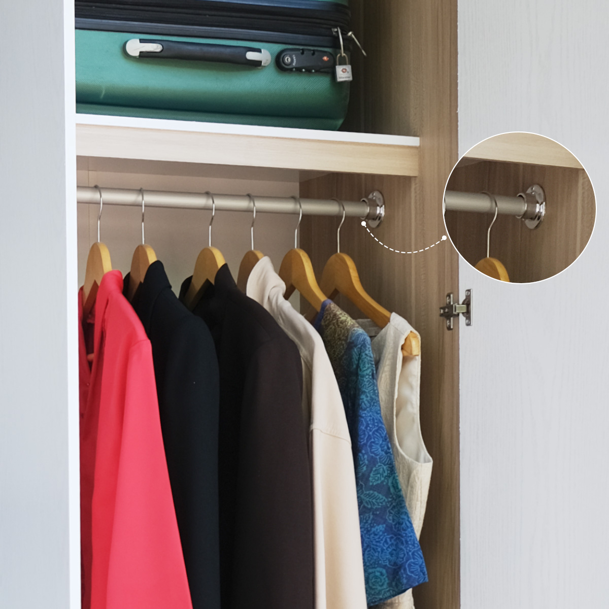 Boston - Lemari Pakaian 2 Pintu - Gambar 3