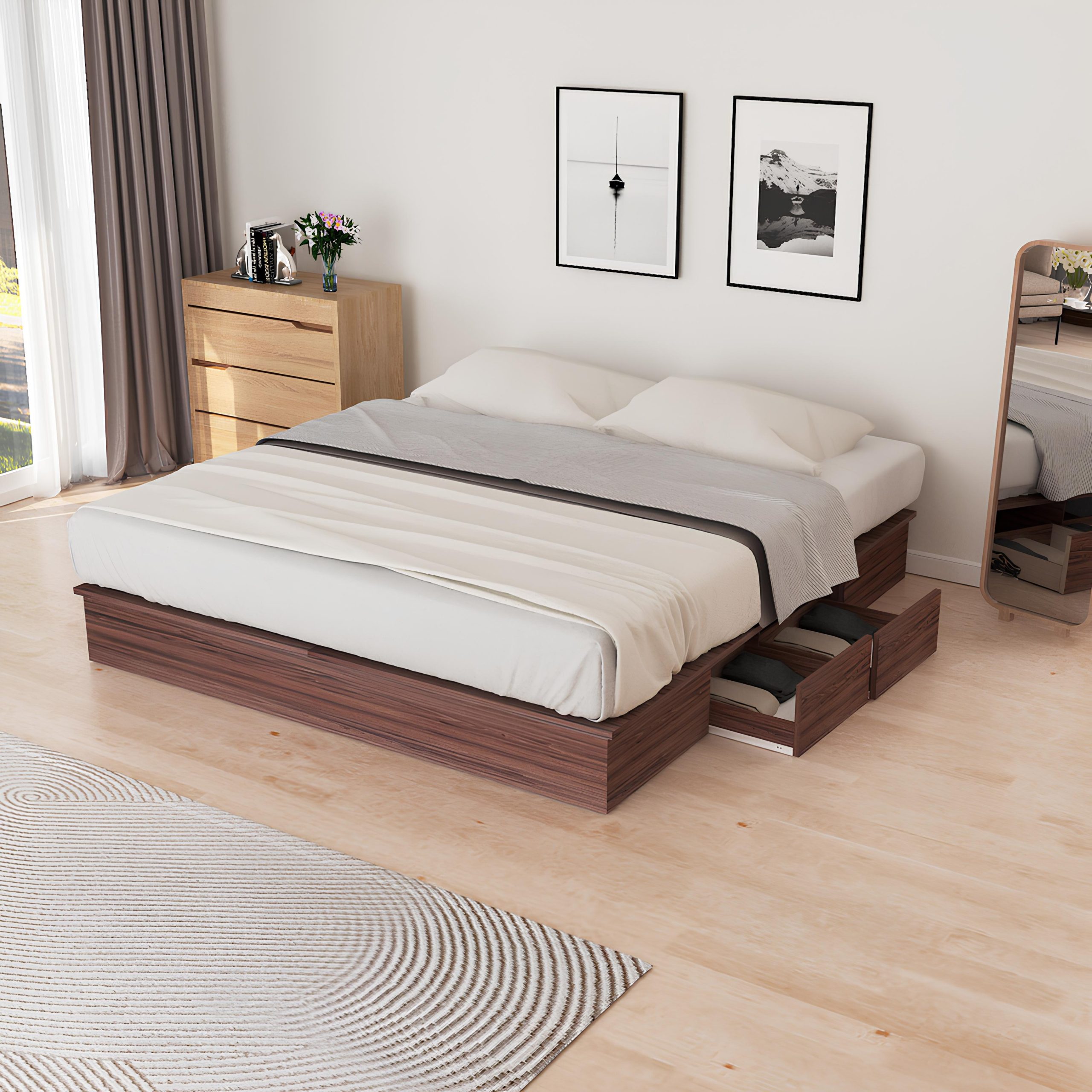 IOWA - Divan / Ranjang (Divan Saja 180) Brown Oak