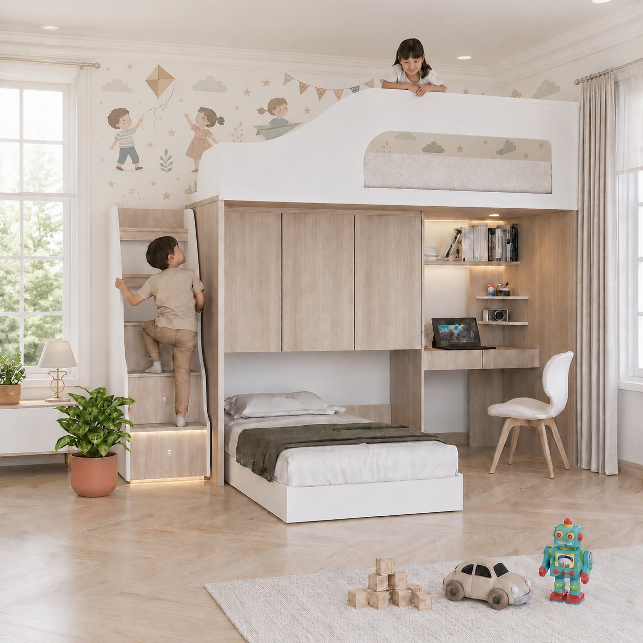 Set Kamar Tidur Kayu Minimalis Modern | Batavia – Kirana Furniture - Gambar 10