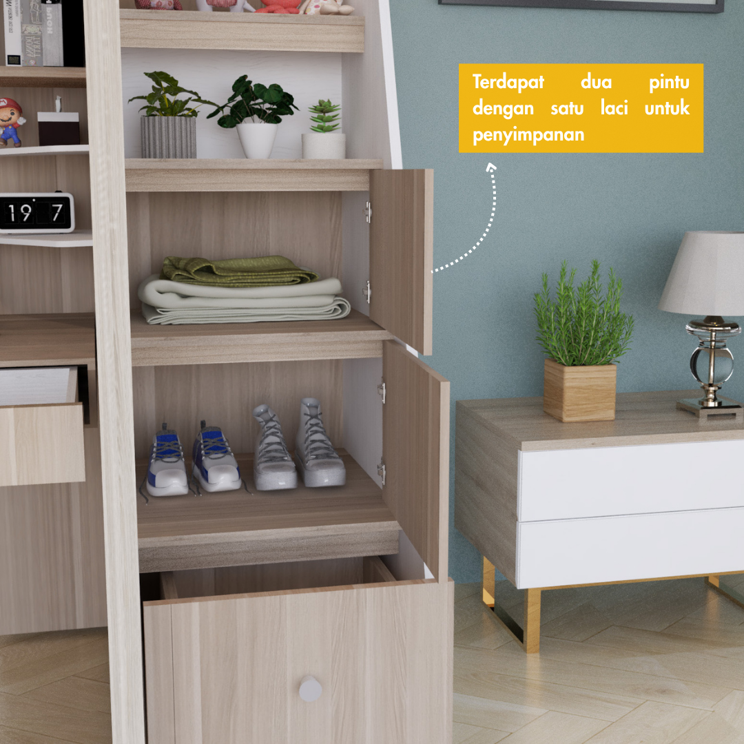 Set Kamar Tidur Kayu Minimalis Modern | Batavia – Kirana Furniture - Gambar 4