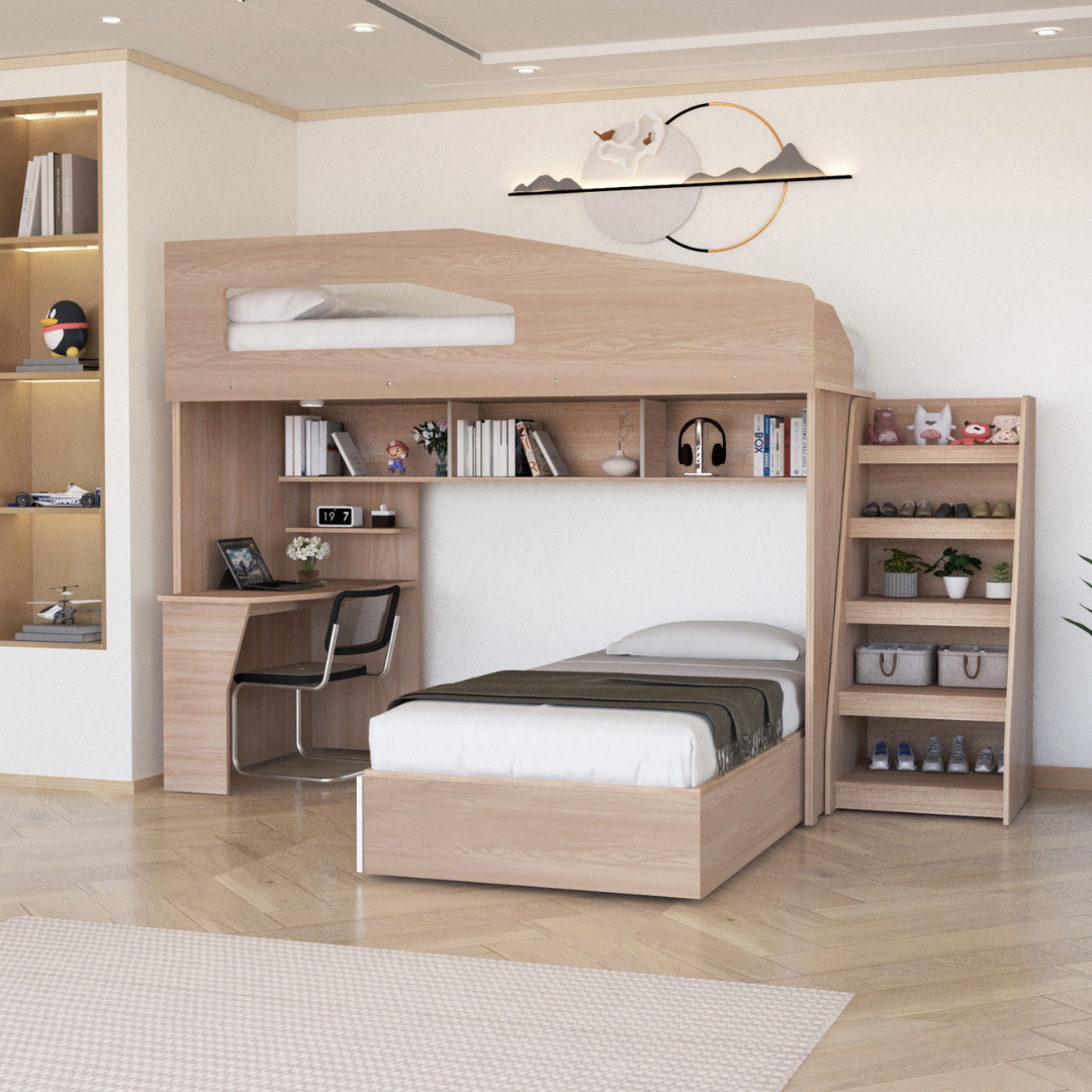 Set Kamar Tidur Kayu Minimalis Modern | Manhattan – Kirana Furniture