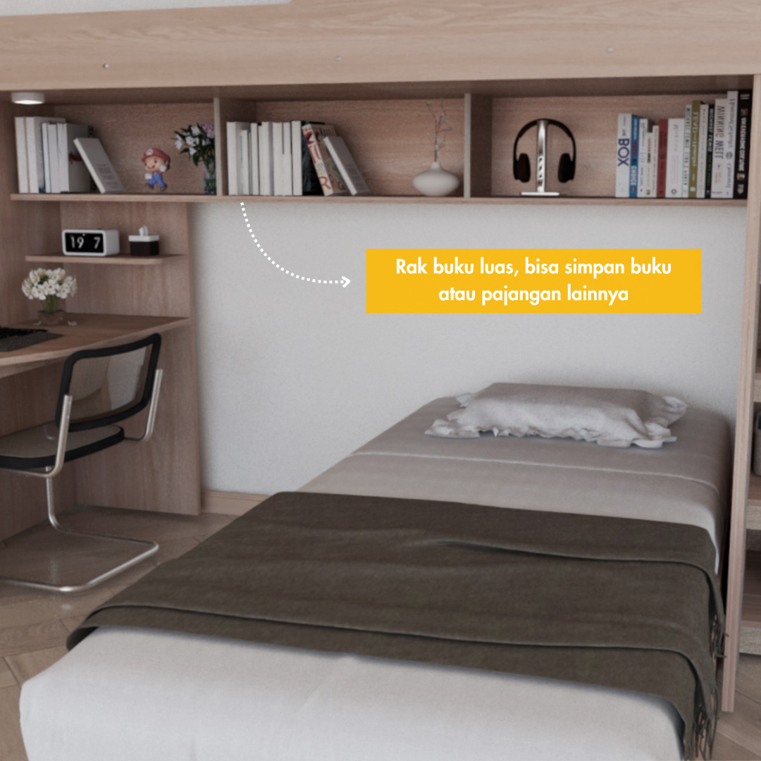 Set Kamar Tidur Kayu Minimalis Modern | Manhattan – Kirana Furniture - Gambar 5