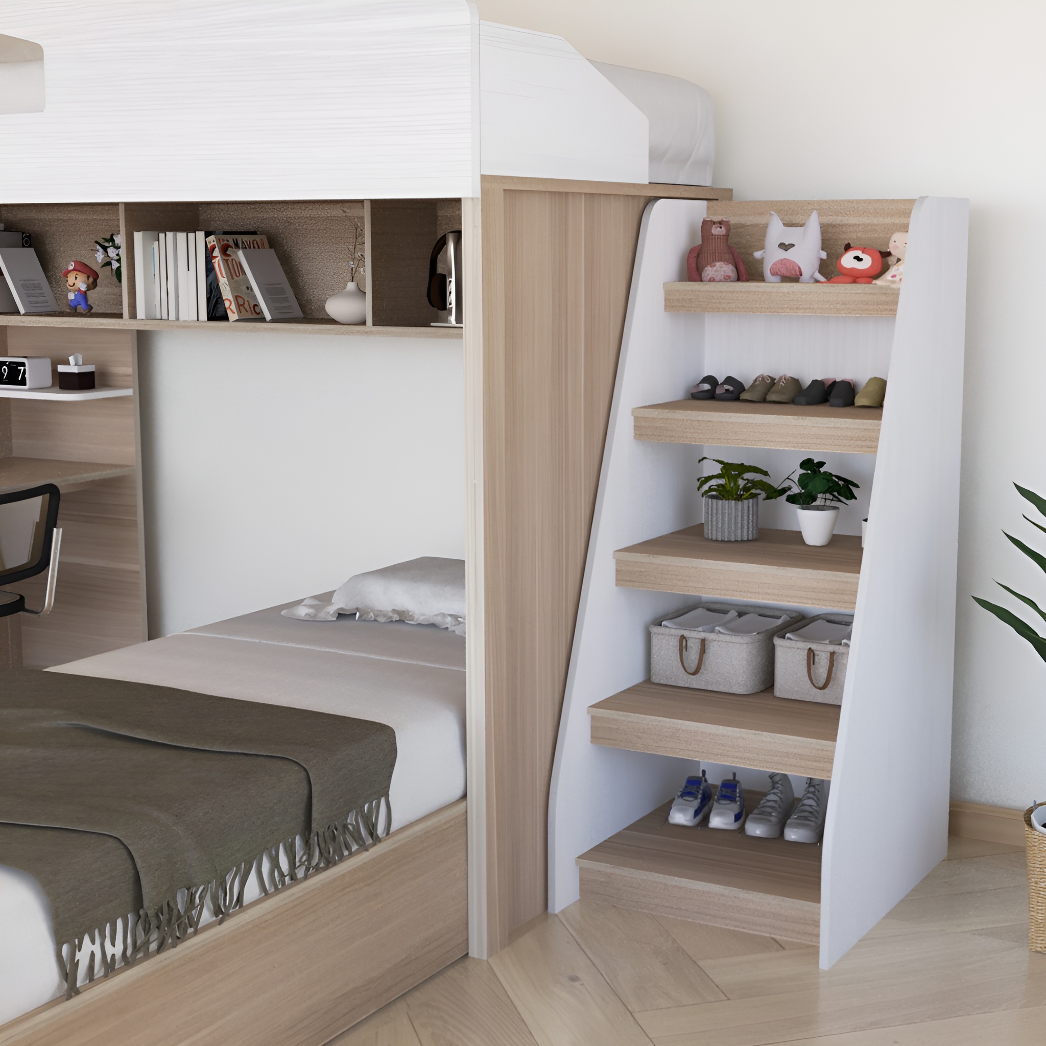 Set Kamar Tidur Kayu Minimalis Modern | Manhattan – Kirana Furniture - Gambar 4