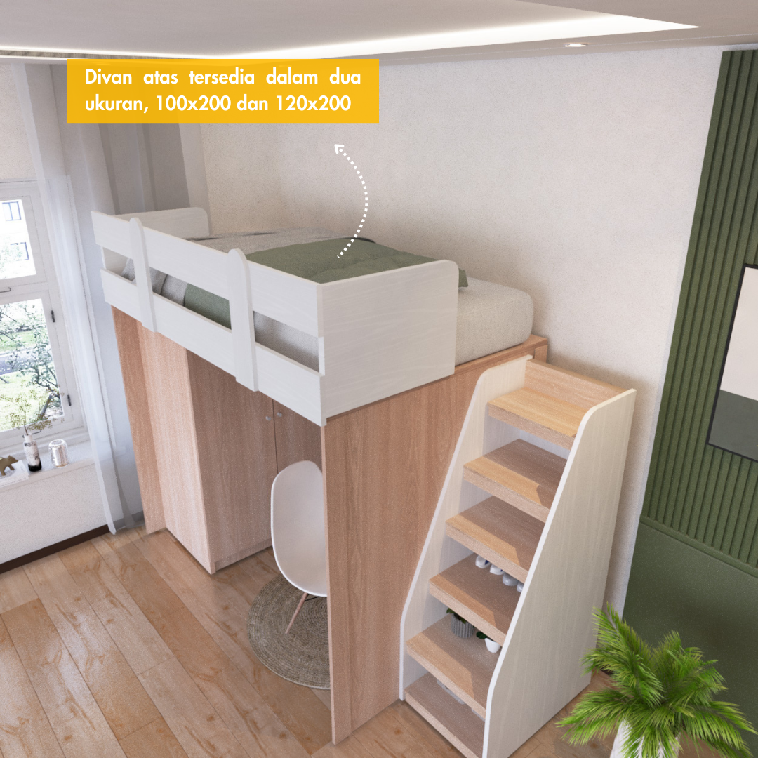 Set Kamar Tidur Kayu Minimalis Modern | Nevada – Kirana Furniture - Gambar 7