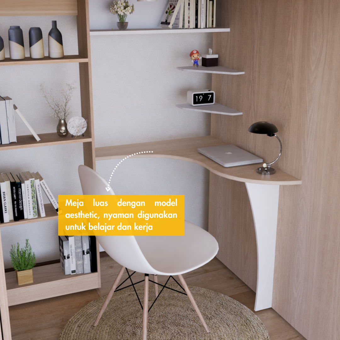 Set Kamar Tidur Kayu Minimalis Modern | Nevada – Kirana Furniture - Gambar 4