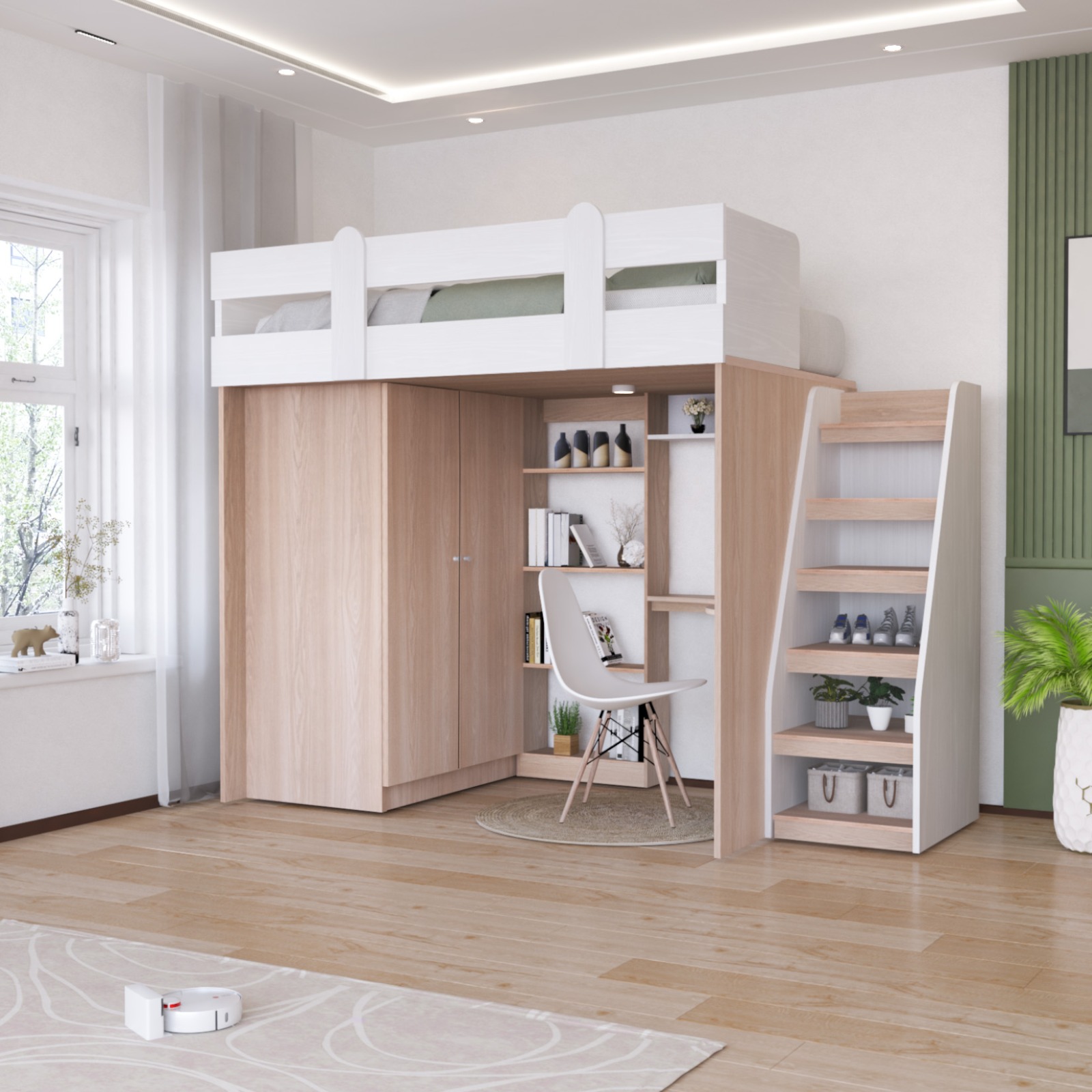 Set Kamar Tidur Kayu Minimalis Modern | Nevada – Kirana Furniture