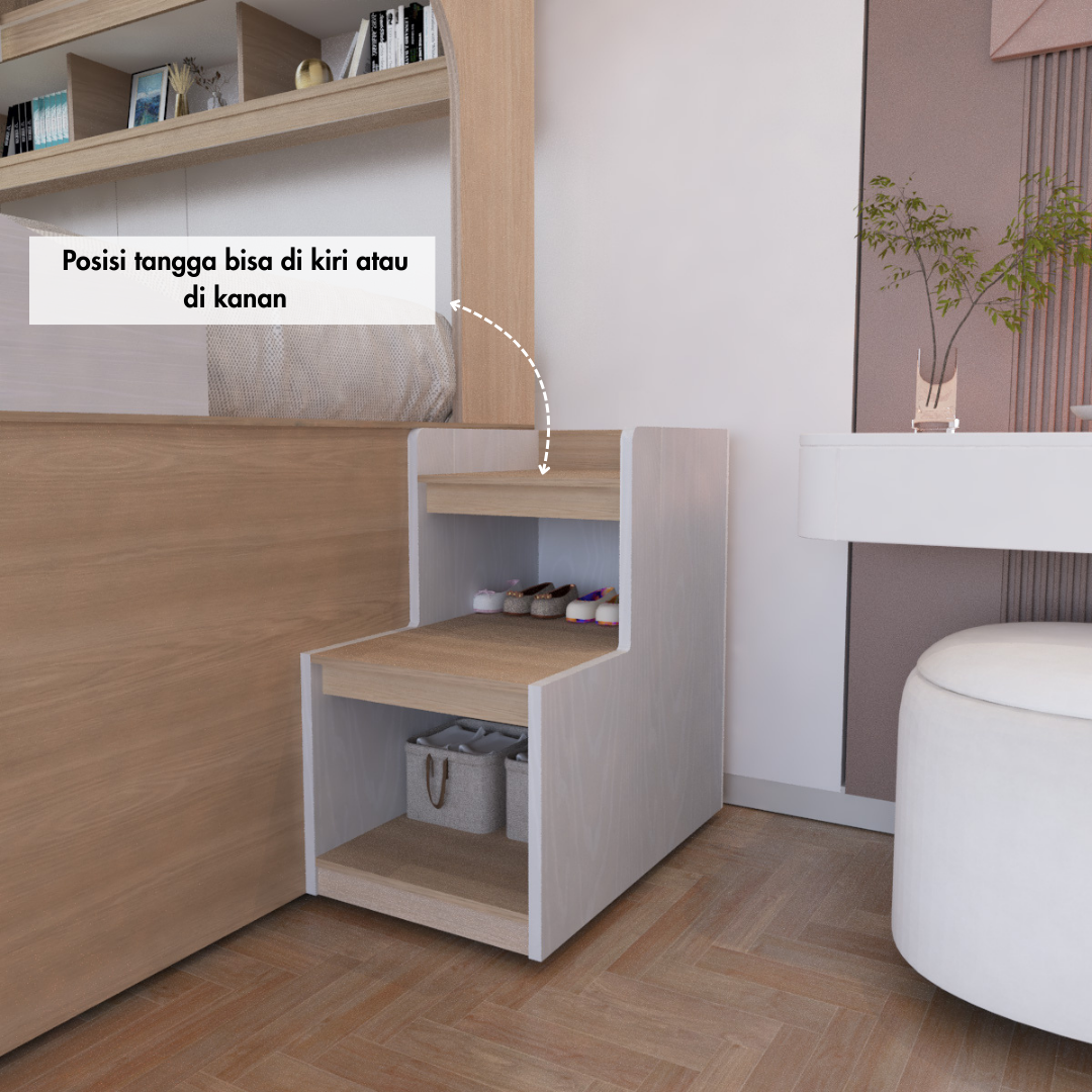Set Kamar Tidur Kayu Minimalis Modern | Napoli – Kirana Furniture - Gambar 3
