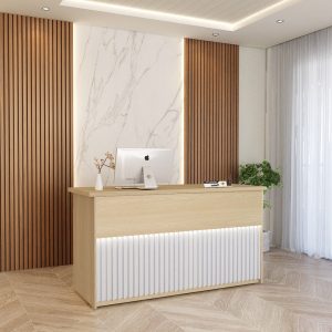 Meja Counter Kayu Minimalis Modern | Montreal Island - Kirana Furniture