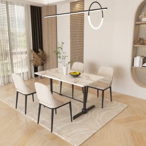 Meja Makan Kayu Minimalis Modern | Troy – Kirana Furniture