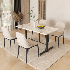 Meja Makan Kayu Minimalis Modern | Troy – Kirana Furniture