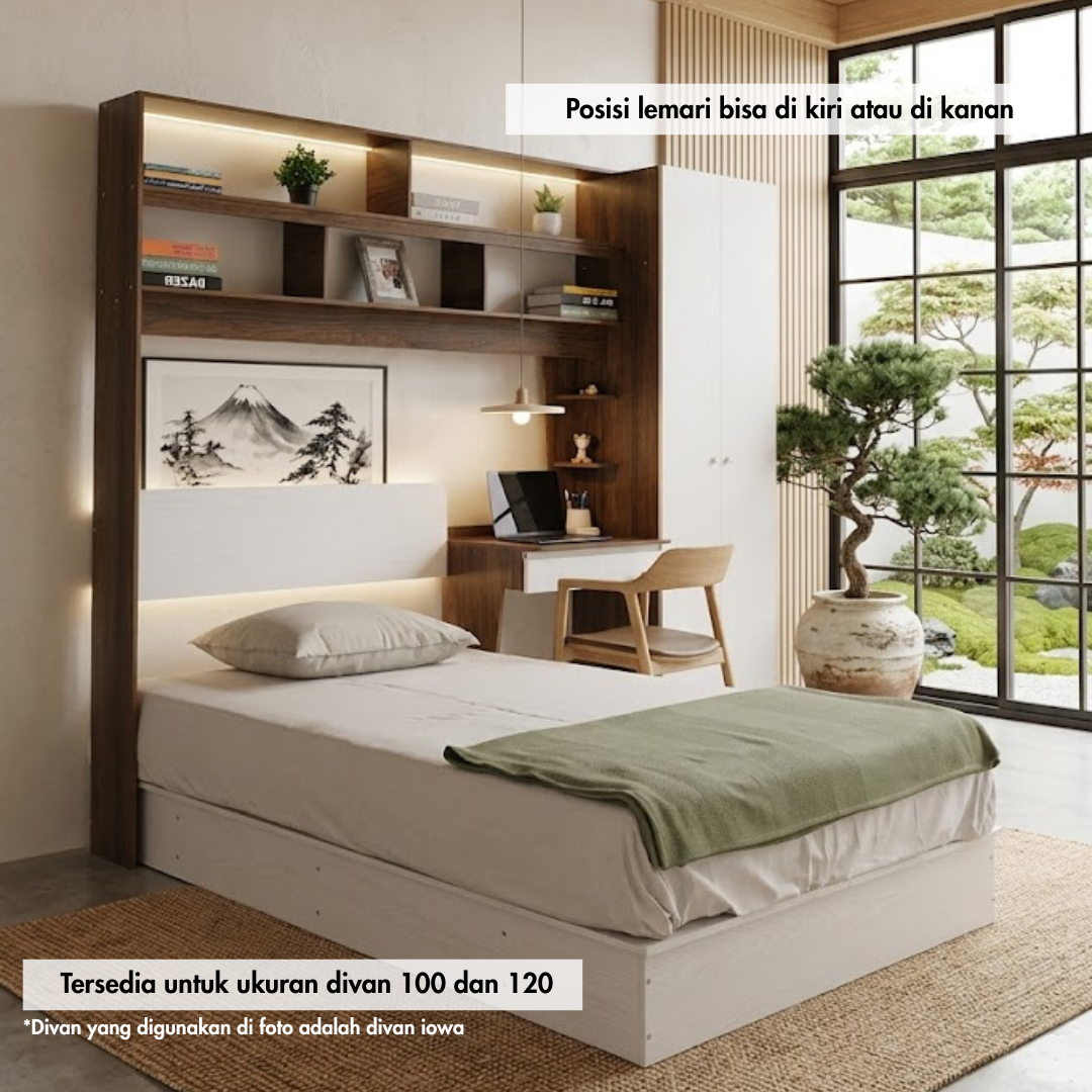 Set Kamar Tidur Kayu Minimalis Modern | Illinois – Kirana Furniture - Gambar 6