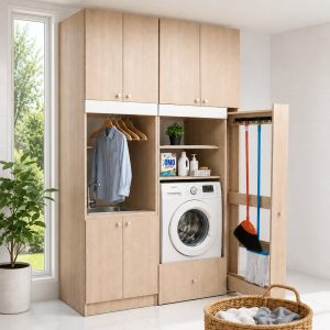 Lemari Laundry Kayu Minimalis Modern | Cordoba - Kirana Furniture