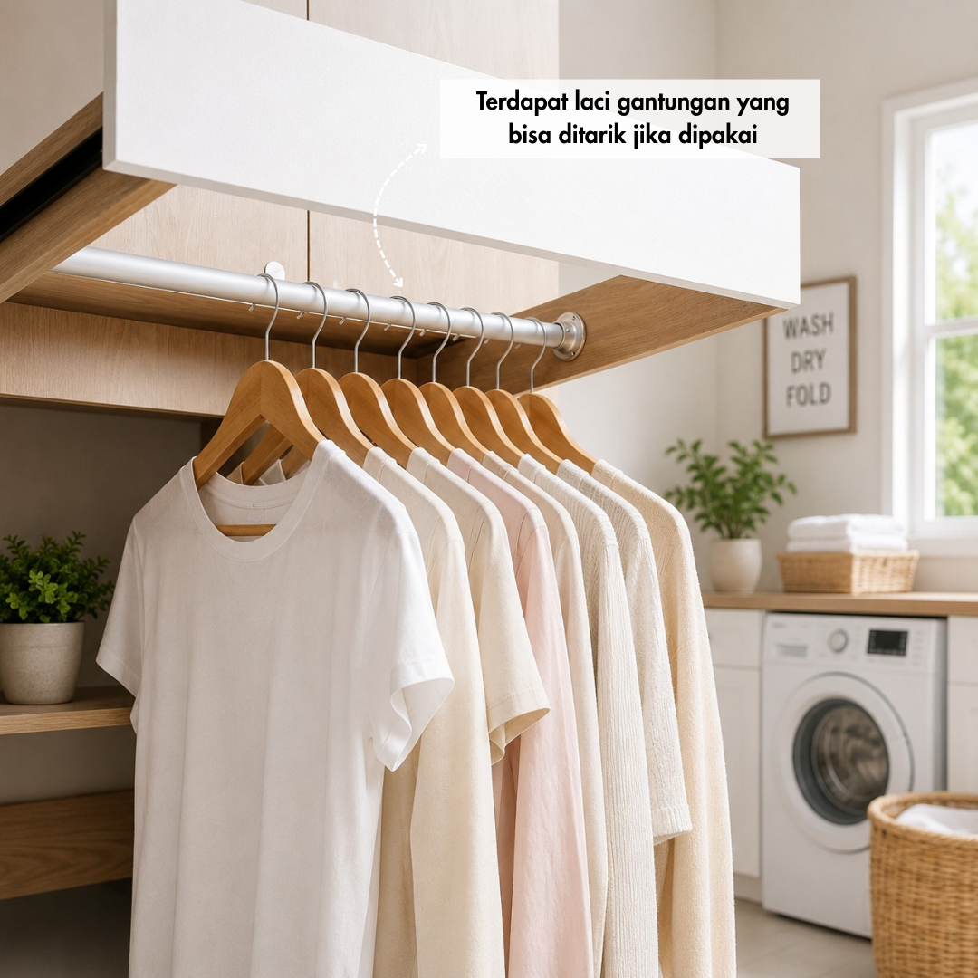 Lemari Laundry Kayu Minimalis Modern | Cordoba - Kirana Furniture - Gambar 8
